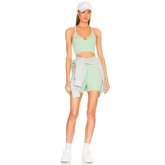 Free People FP Movement Free Throw High Rise Biker Shorts Mint Green Size M - Picture 9 of 9